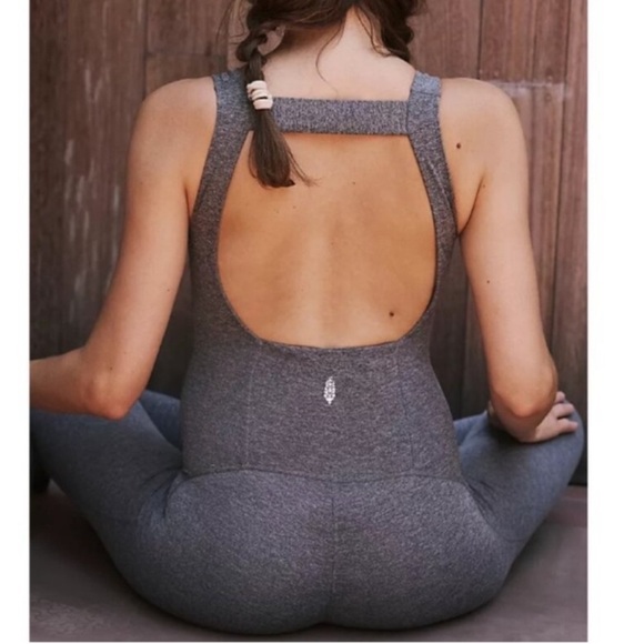 FP Movement Hatch Maternity Jumpsuit Small Never Better One Piece Black Heather - Picture 2 of 16